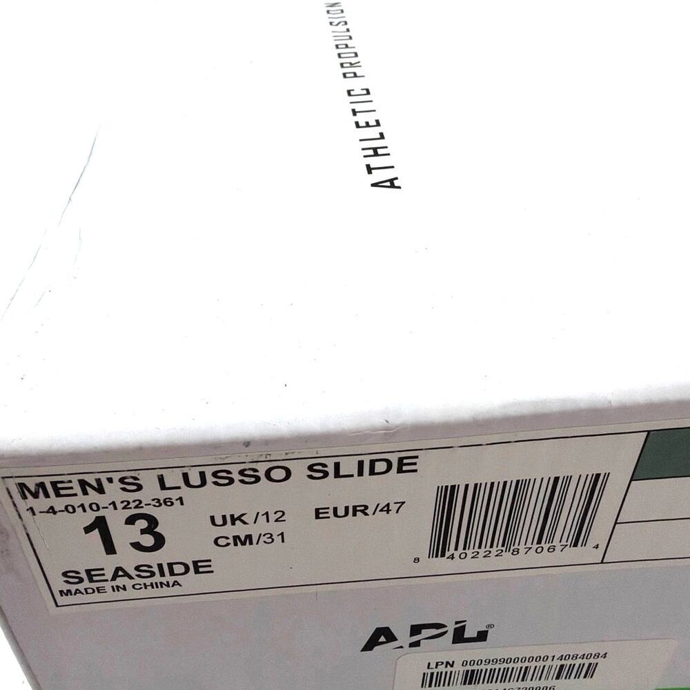 Athletic Propulsion Labs Men's Seaside Lusso Pool Slide Sandals Size 13 - Picture 2 of 7